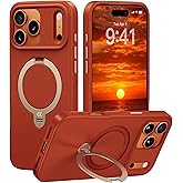 CASEKOO Twilight Orange Designed for iPhone 17 Pro Case with Spin Magnetic Stand [16FT Military Protection] [Non-Slip Edge] [Fit for MagSafe] Shockproof for iPhone 17 Pro Case with Stand 6.3''