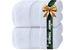 White Classic Luxury Bath Sheets Towels for Adults Extra Large 35x70 Inch - 700 GSM Turkish Cotton, Highly Absorbent | Hotel Collection | 2 Pack