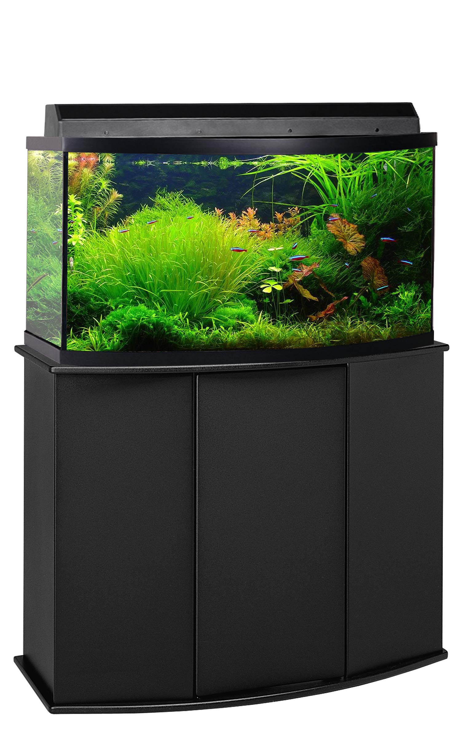 46 gallon bow front aquarium stand oak