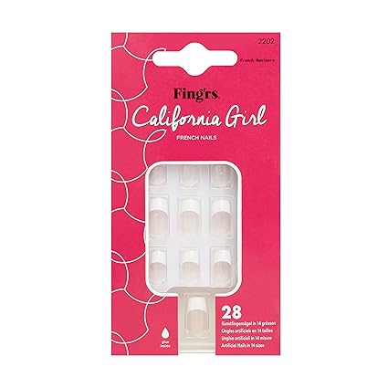 fingr s MEADOW – 2202 – 28 Uñas Postizas Uñas Postizas Decoradas California Girls pegamento