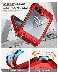 Vizvera for Samsung Galaxy Z Flip 6 Case with Hinge