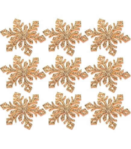 EXCEART 30pcs Snowflake Glitter Patches - Iron-On Appliques For DIY Hair Clips, Clothes, Hats & Crafts - View #5