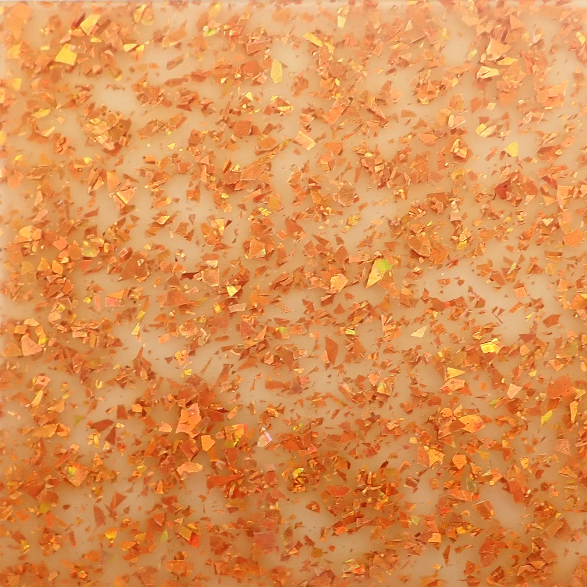 Incudo Rich Gold Transparent Chunky Glitter Acrylic Sheet - 500x300x3mm