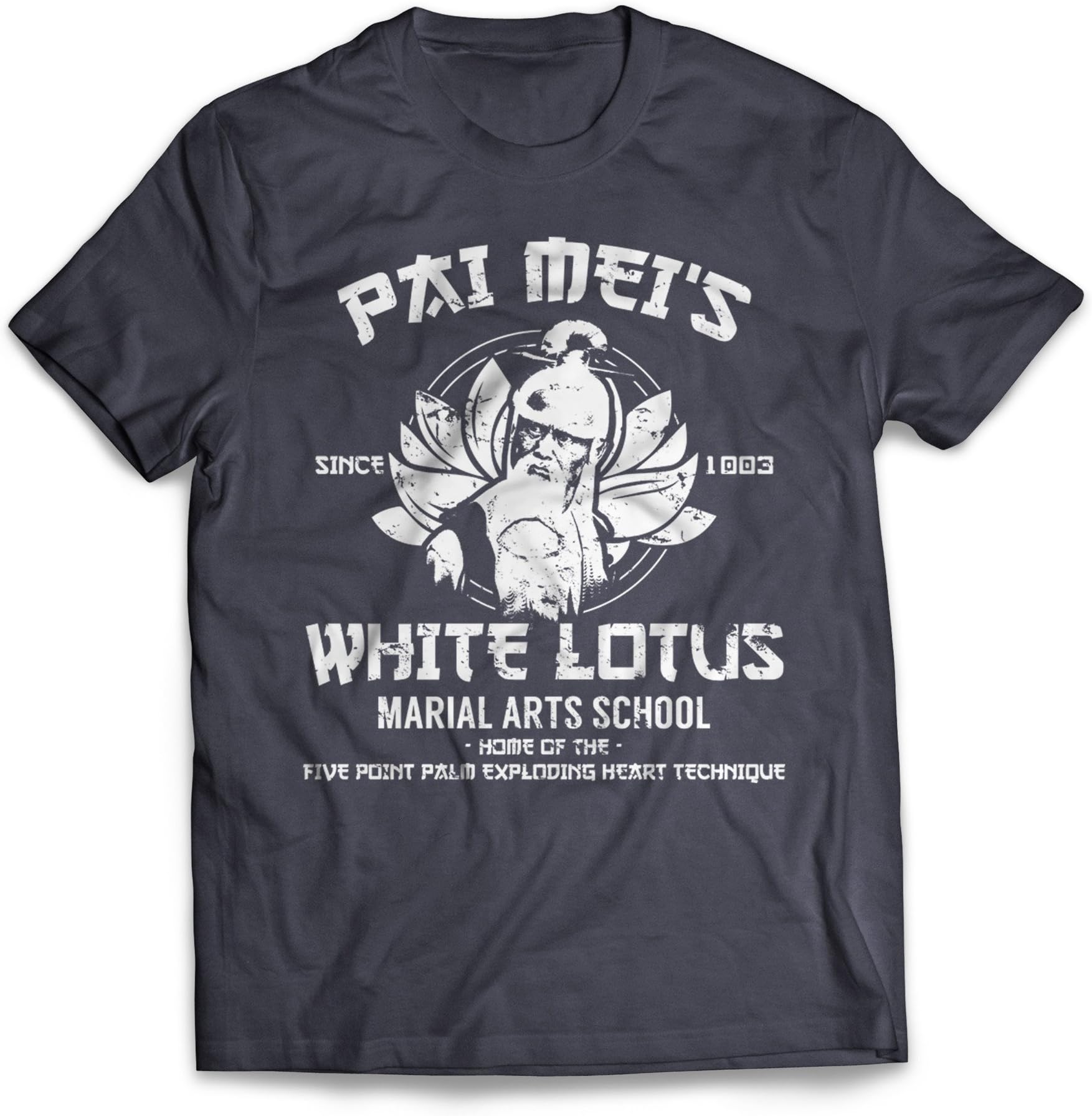 GetShirtz Pai Mei's White Lotus Kill Bill T-Shirt Medium Grey