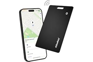 Rhinokey® Wallet Tracker Card (iOS Only) - Slim Rechargeable 1.8mm Thin Tracker, Airtag Wallet IP68 Waterproof, Apple Find My