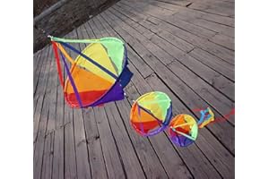 Besra Colorful Spinset Outdoor Garden Windsock Spinner Spiral Kite Tail Waterproof Tear-Proof (Multicolor)