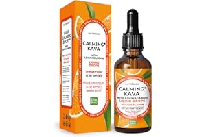 NutraPep Kava Ashwagandha Extract Liquid Drops - Calming Adaptogen Supplement with Valerian Root Passionflower Lemon Balm for Mood Rest Stress Support - Alcohol-Free Vegan Gluten-Free Non-GMO