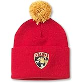AMERICAN NEEDLE Unisex National Hockey League Team Officially Licensed NHL Cuffed Knit Pom Beanie