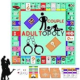 Adultopoly Board Game, Couple Piles Card Game, Board Games for Adult, Adult Monopoly Random Interactive Fun Games, Couples to