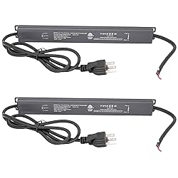 60W LED Dimmable Driver, 2 Pack 110v AC to 12v DC