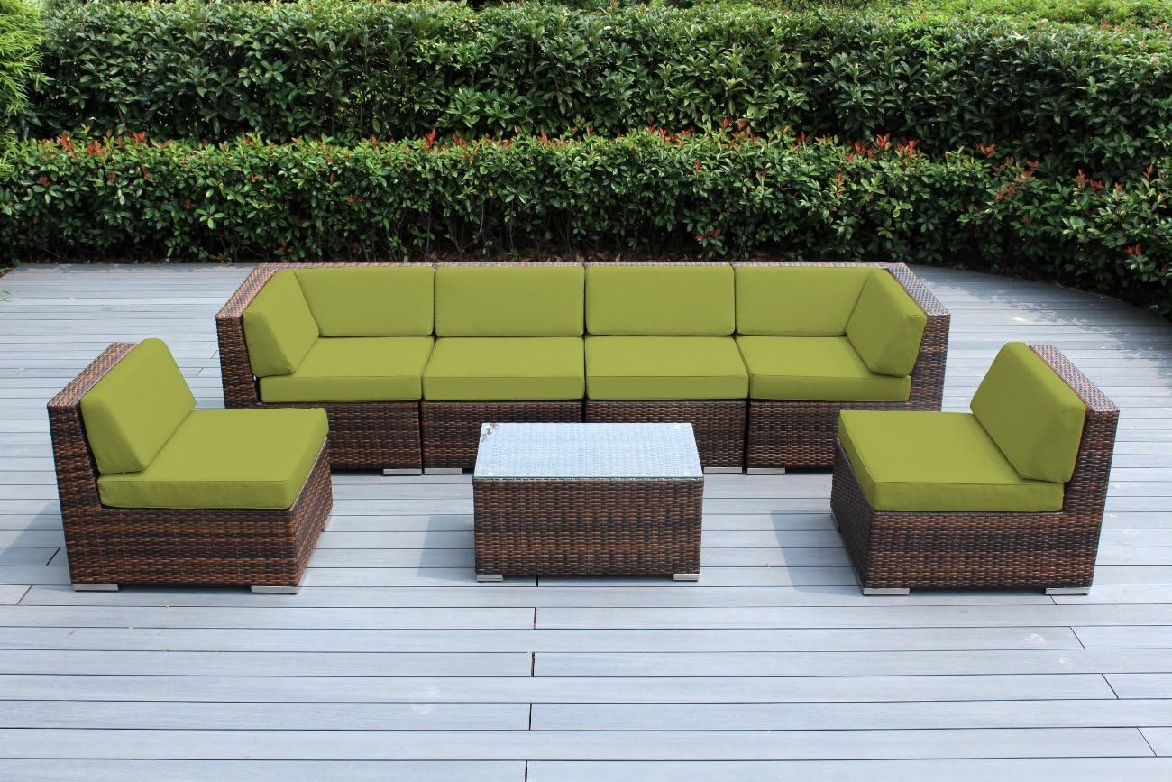 Amazon.com: Ohana 7-Piece Outdoor Patio Furniture Sectional