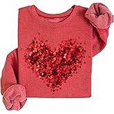 Womens Valentines Heart Sweatshirt, Retro Hearts Teacher Valentine Gift