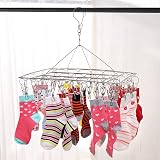 Sinnsally Folding Sock Dryer with 36 Pegs Stainless Steel Clothes Hanger view 7