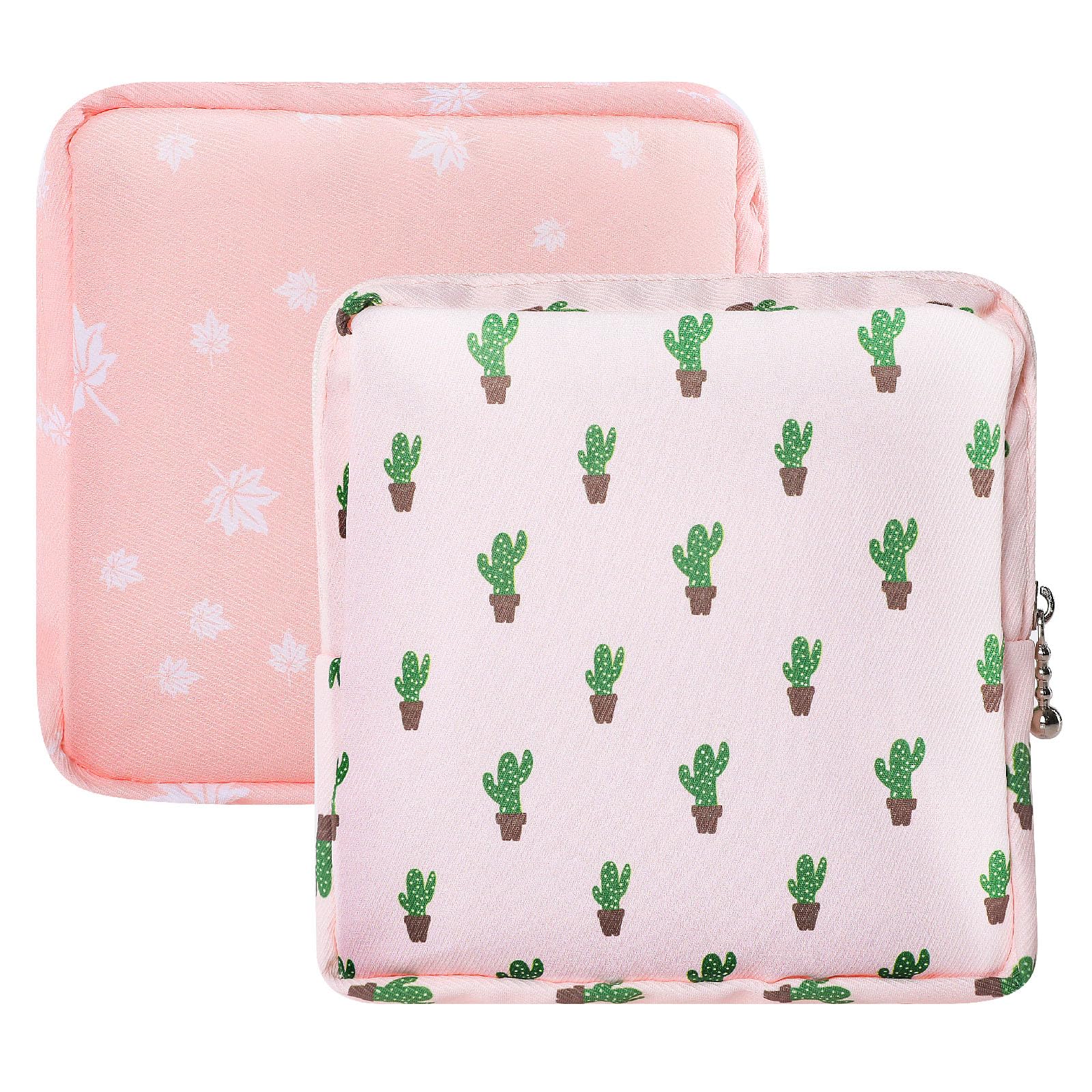 Ouligay 2Pcs Sanitary Towel Holder Sanitary Pad Storage Bag Reusable Period Bag Sanitary Towel Storage Bag with Zipper First Period Pouch Bag Feminine Menstrual Bags for Teen Girls School Women