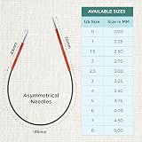 KnitPro Zing Fixed Circular Needles Asymmetrical 10" 2.75mm Knit Pro view 4