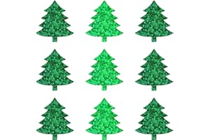 Alynta 600Pcs Christmas Tree Stickers - Holographic Christmas Envelope Stickers 1.5 Inch Waterproof Self-Adhesive Xmas Tree Labels Sticker Xmas Sticker for Envelope Seals Cards Party Decorations