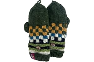 Agan Traders Women's 2025 Spring Assorted Women's Knit Wool Thick Hat Mitten Fingerless Glove Warm Fleece Lined Himalaya