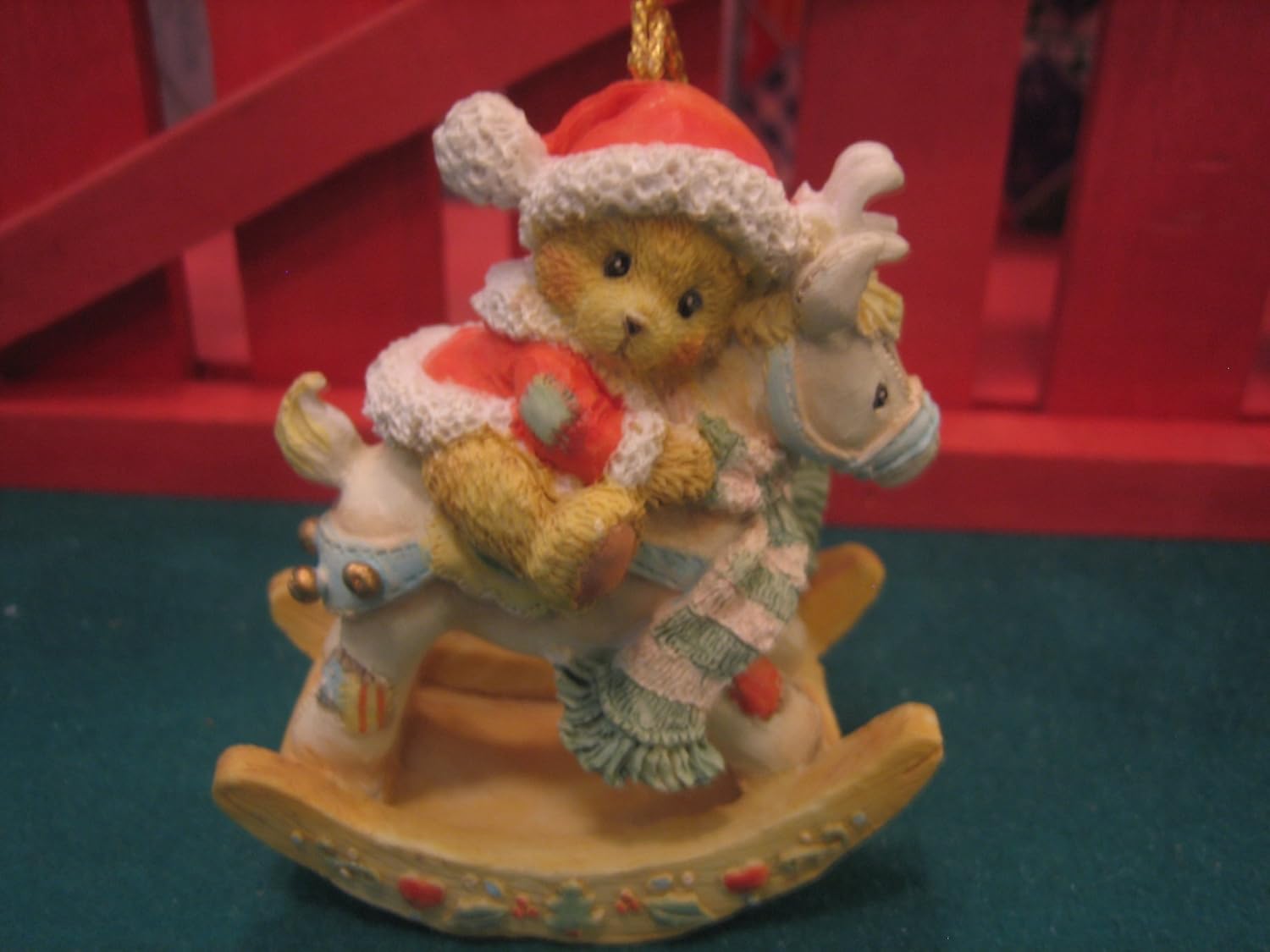Cherished Teddies "Bear On Rocking Reindeer"(Hanging