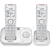 VTech VS112-27 2 Handset Cordless Phone with Answering Machine, Call Blocking, Caller ID, Intercom and Connect to Cell