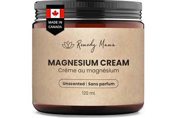 Remedy Mama Unscented Magnesium Cream for Daily Comfort – with Hemp Seed Oil, Jojoba Oil, Mango & Shea Butter – Magnesium Oil