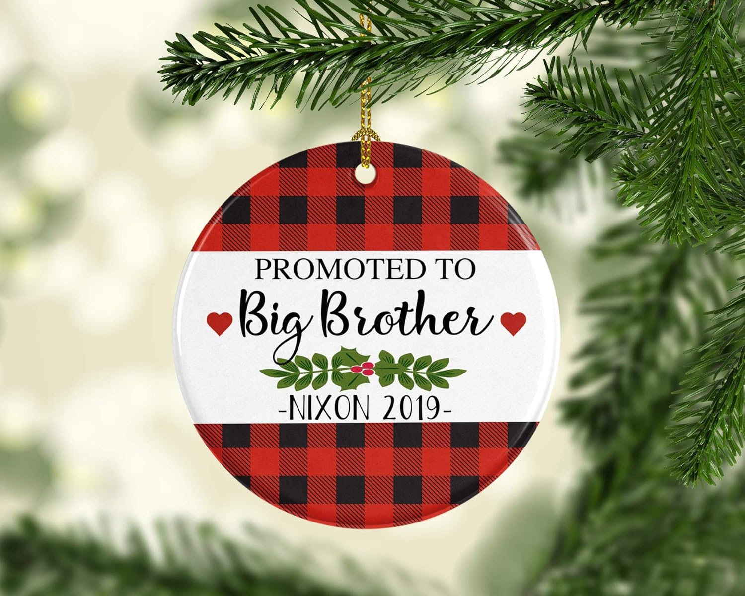 christmas ornament baby announcement