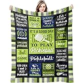 Joyloce Pickleball Gifts Blanket 60"x50", Best Pickleball Gifts for Women/Men, Unique PB Decor Present for Women or Girls, Sport Lover Themed Presents Throw Blankets