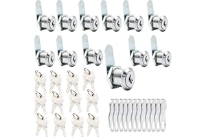 X-Haibei 12 Pack Cabinet Cam Locks Keyed Alike, 7/8" RV Storage Door Locks, 24 Keys for Camper or Trailer Door, Cabinet, Cupboards (Cabinet Locks)