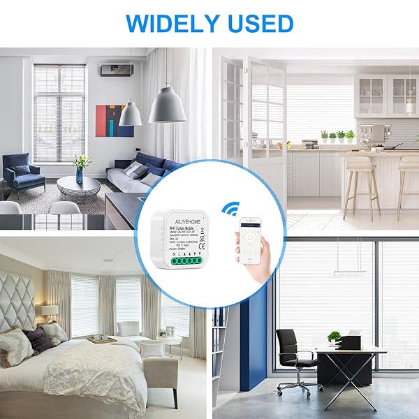 Alexa Interruptor Persiana Wifi DANGZW Interruptores de Persianas y Puertas Automticas Compatible con Google Home Alexa y Control de APP para Persianas Enrollables y Puertas de Garaje 1 Pieza