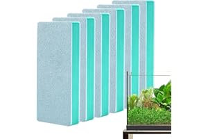 6 Pieces Aquarium Glass Cleaning Tools, Fish Tank Stain Removal Polishing Tool, Multifucational Glass Cleaner Sponge for Fish