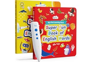 TEKFUN Talking Pen Books Sets, Engaging Electronic Learning Toys with Interactive Audio Sound Books, Toddler Educational Birthday Gifts, Autism Sensory Games for Ages 2 3 4 5 6