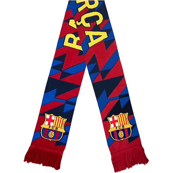 Icon Sports FC Barcelona Reversible Soccer Scarf, Red, One Size