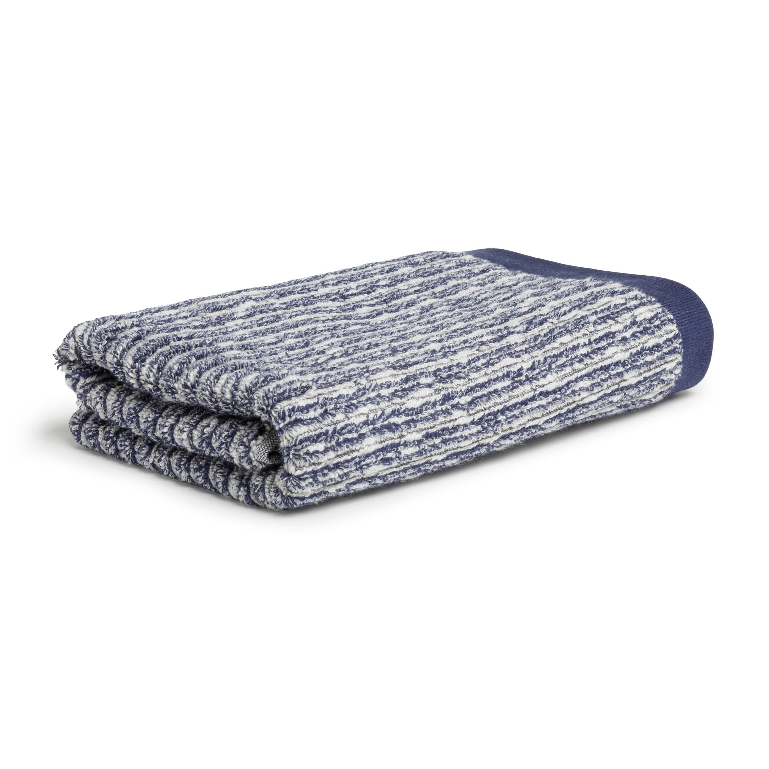 Möve Brooklyn Pinstripe Hand Towel 50 x 100 cm Natural/Deep Sea