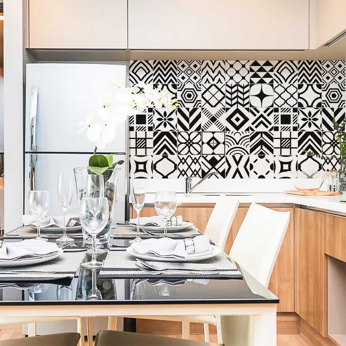 Ambiance Sticker Self-Adhesive Decorative Wall Decal Cement Tile for Bathroom and Kitchen Glasgow - Pack of 9 Stickers of 15 x15 cm - Image 3
