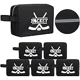 SilTriangle 6 Pcs Hockey Tape Accessory Bag - Large Capacity Organizer with Double Zipper for Tape Wax Scissors Repair Kit Storage Office Hockey Supplies