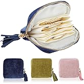 VOCOSTE Travel Jewelry Case, Portable Jewelry Organizer with 6 Independent Layers, Small Pouch Bag for Necklace Bracelet Rings Earring Storage, Women Gift Idea, Blue