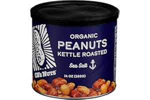 CBS NUTS Organic Kettle Roasted Sea Salt Peanuts, 14 OZ