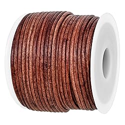 GENIQUE Real/Genuine Round Leather String Cord for