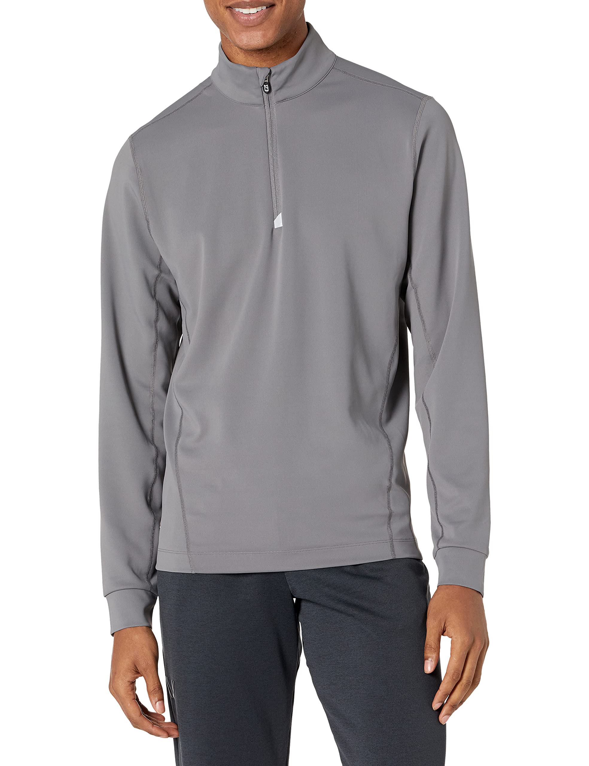 Cutter & Buck Men’s Moisture Wicking Drytec UPF 50+ Traverse Half Zip Pullover Outerwear, Elemental Grey, XXLarge