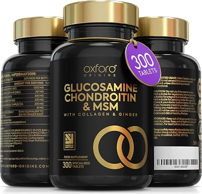 Oxford Origins Glucosamine Chondroitin High Strength 300 Tablets UK Made