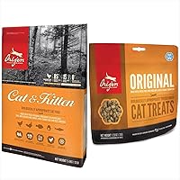 Orijen Cat Food and Treat Bundle. Featuring (1) Cat & Kitten Food 12 lb. Bag. & (1) Original Cat Treat 1.25 oz.