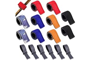 LYSAIMG 16 Pcs Fishing Rod Straps Ties, Elastic Belt Ties, Adjustable Strap, Stretchy Rod Holder Tackle Casting Rod Strap for