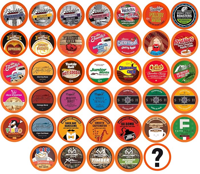 Two Rivers Coffee, Tea, Cocoa, Cider, Cappuccino Single-cup Sampler Pack for Keurig K-Cup Brewers, 40 Count