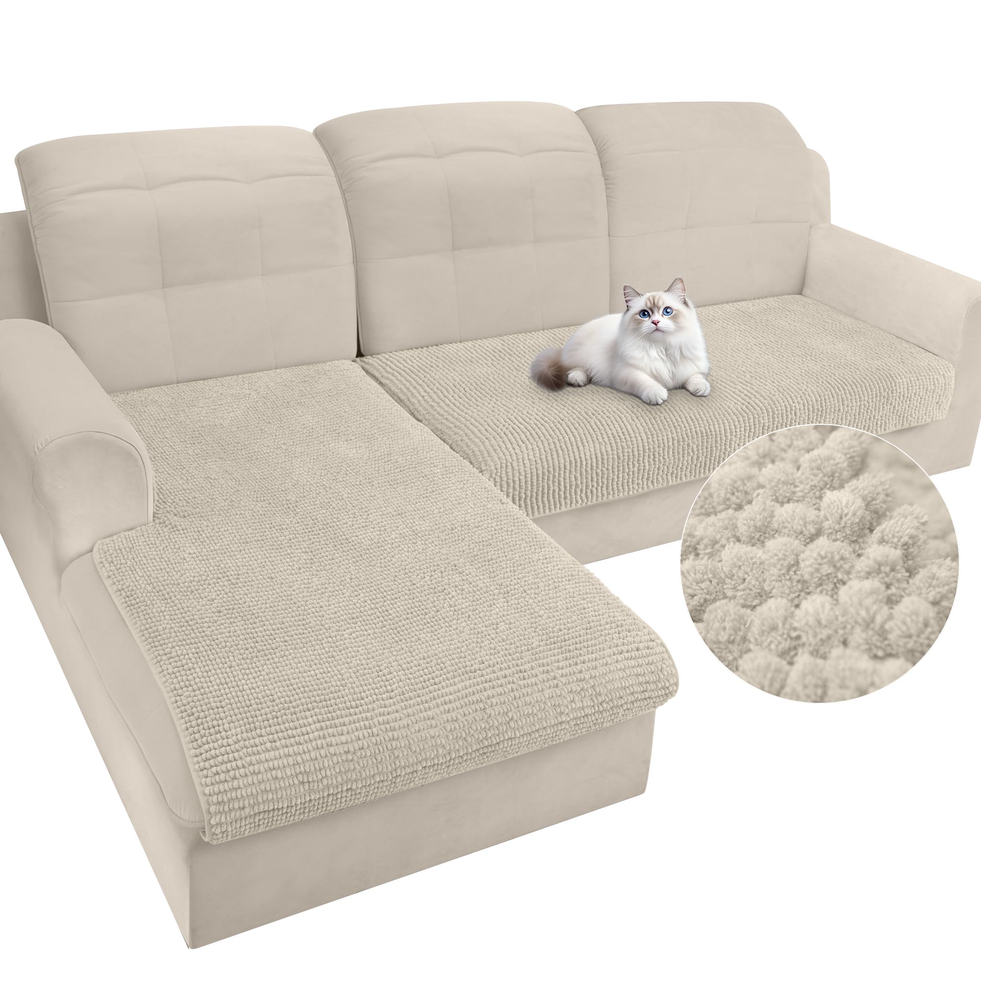 Arfntevss Sectional Couch Covers Plush L Shape Sofa Cover for Sectional ...