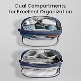 tomtoc Electronic Organiser Travel Pouch Water Resistant Dual Compartment Tech view 2