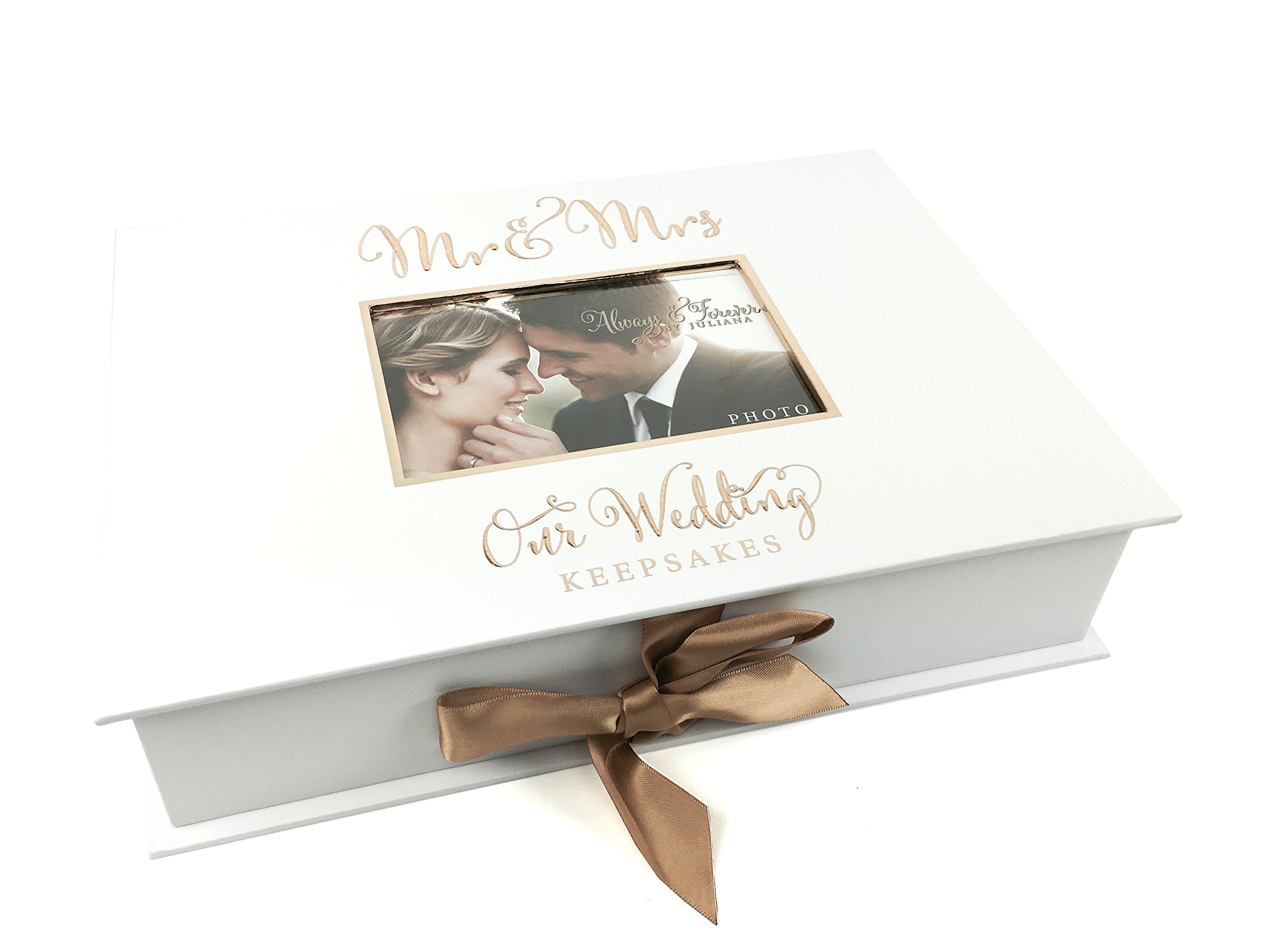 ukgiftstoreonline Wedding Gift Keepsake Box With Mr and Mrs