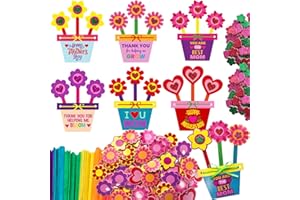 BESTUS Mother Day Crafts for Kids 24 Set Flower Craft for Kids, Happy Mother's Day Flower Pot for Toddlers School Classroom, Mothers Day Craft Activity Project, Gifts For Mothers Day, Kid Crafts for Mom