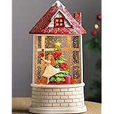 Christmas Snow Globe Ballerina Nutcracker Snow Globe Lantern with Music Glittering Lighted Christmas Tree and Clara Birthday Gift Table Indoor Decoration for Girls,USB and Battery Operated, 8.2"