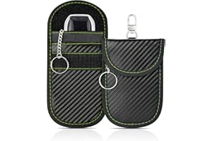 Cordovelle Faraday bag for key Blocker Bags 2-Pack - Anti-Theft Dual-Layer RFID Shielding Pouch for Car Keys & Credit Cards, Magic Seal Design, Faraday key fob protector (3.8 × 8.0 in) (Dark Black)