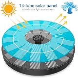 AISITIN 3.5W Solar Fountain Pump for Bird Bath 10 Nozzles 4 Rods Garden view 3