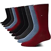 Tommy Hilfiger Mens Dress Socks - 10 Pack Lightweight Everyday Crew Work Socks for Men for Casual & Formal Wear